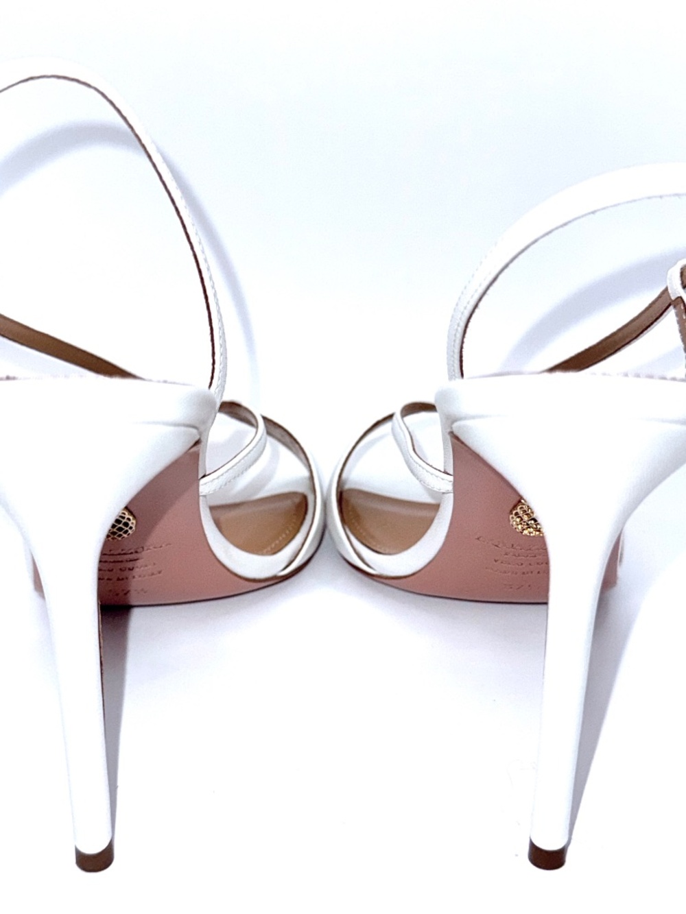 AQUAZZURA 37.5 White Sandal - Picture 4 of 8